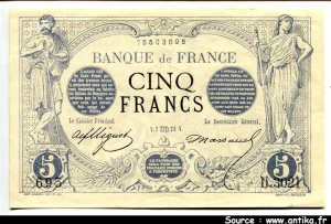 5 FRANCS NOIR - Type 1871
