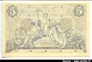 5 FRANCS NOIR - Type 1871