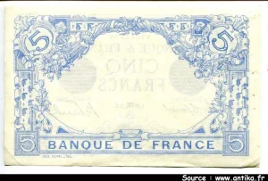 5 FRANCS BLEU - Type 1905