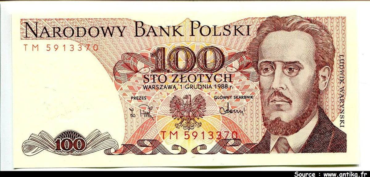 100 Zlotych Ludwik Warynski