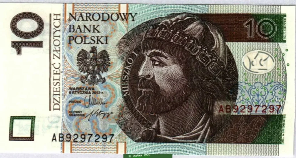 10 Zlotych Roi Mieszko Ier * * *