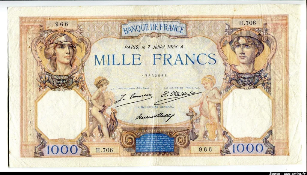 1000 FRANCS CERES & MERCURE - Type 1927