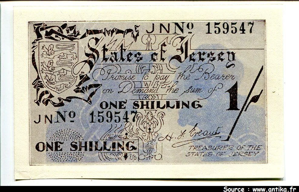 1 Shilling Marron gris (Déchirure coin gauche inf sinon Neuf)