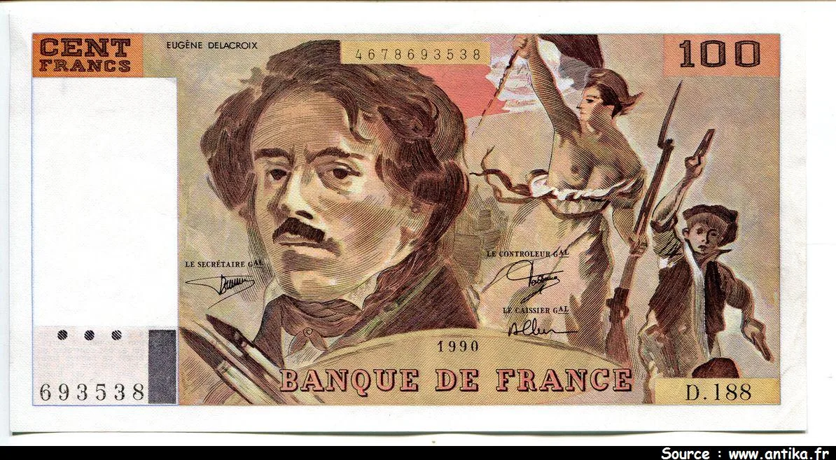 100 FRANCS DELACROIX - Type 1978 "imprimé en continu"