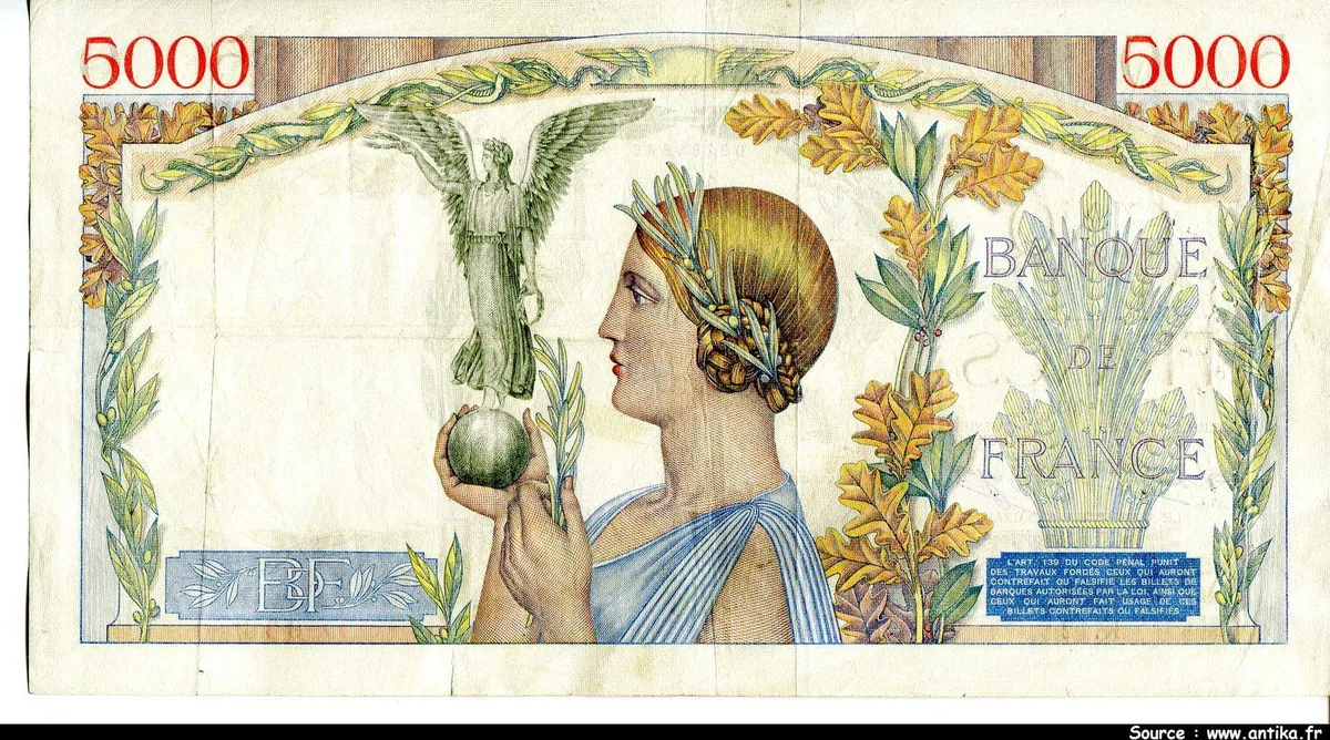 5000 FRANCS VICTOIRE - Type 1934