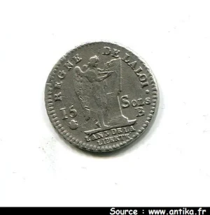 15 SOLS FRANCOIS, An 3 à 5 LOUIS XVI