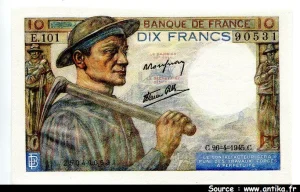 10 FRANCS MINEUR - type 1941