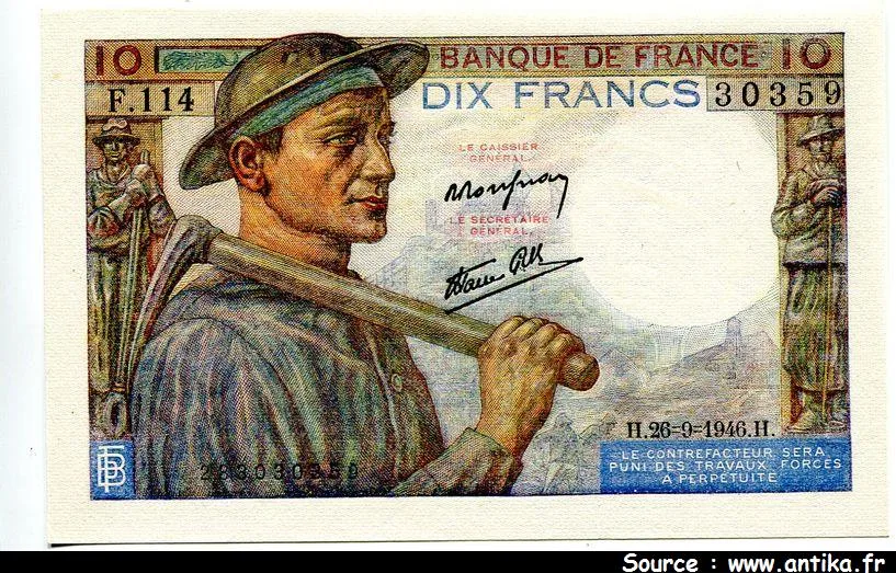 10 FRANCS MINEUR - type 1941