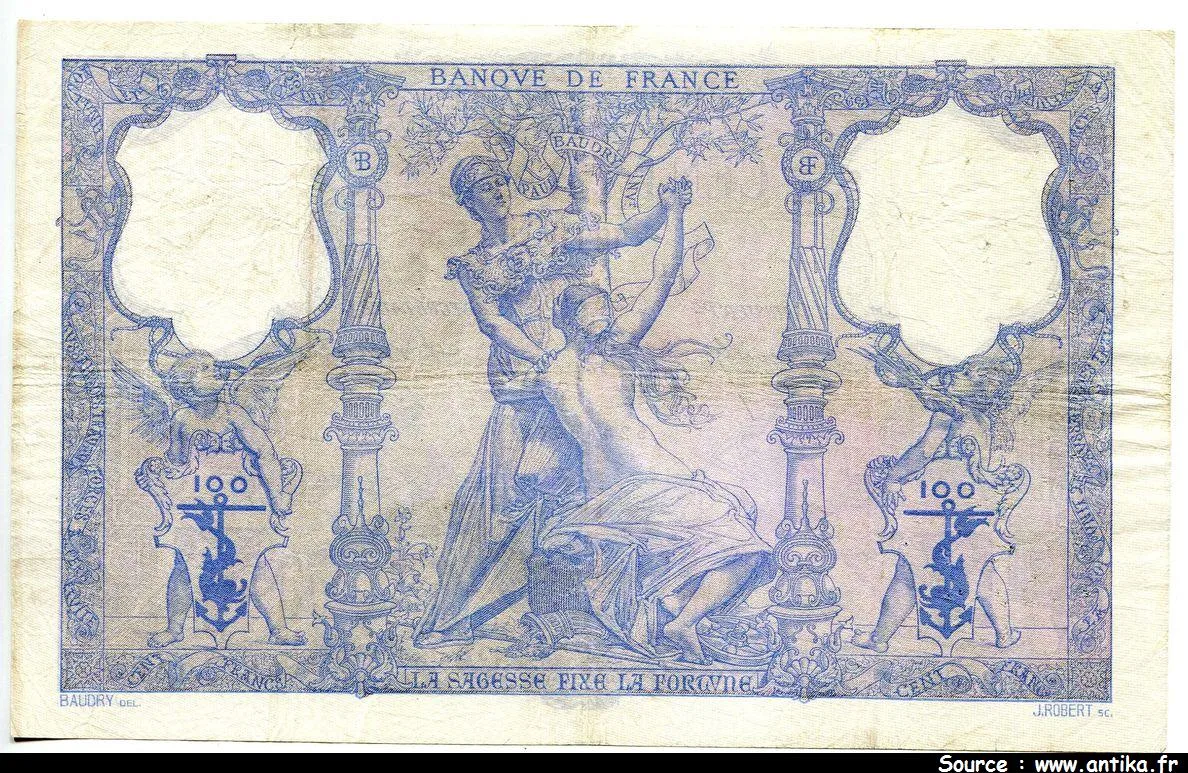 100 FRANCS BLEU & ROSE - Type 1888