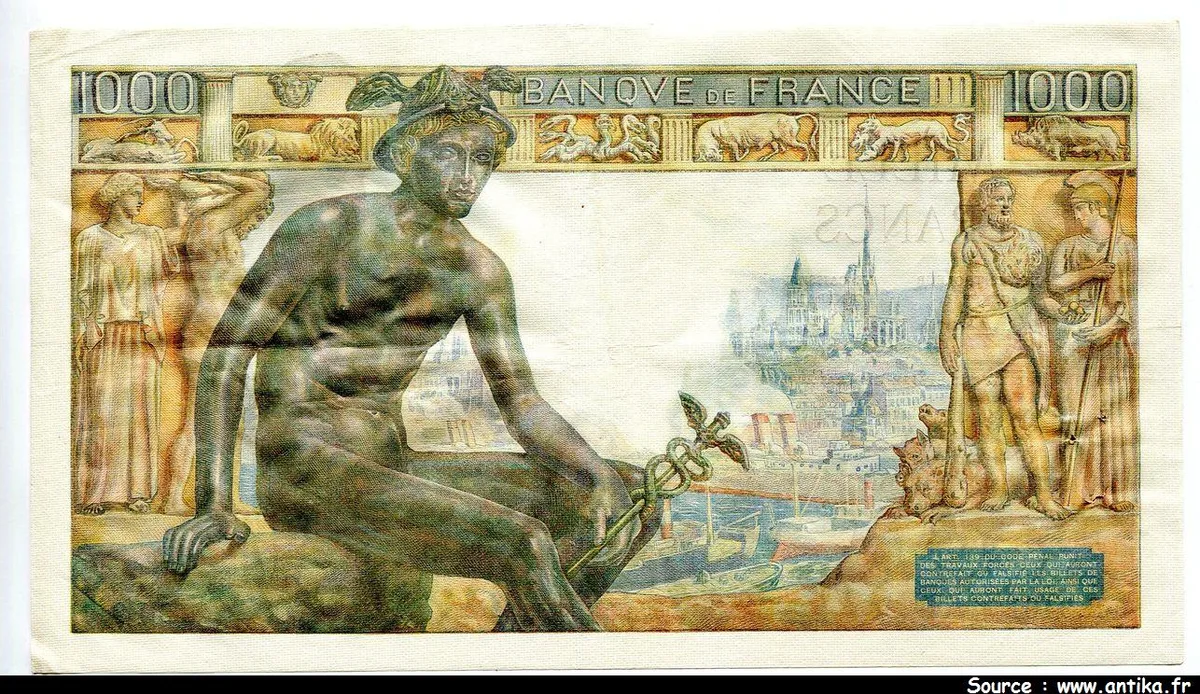 1000 FRANCS DEMETER - Type 1942