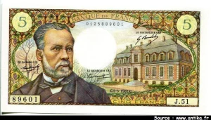 5 FRANCS PASTEUR - Type 1966