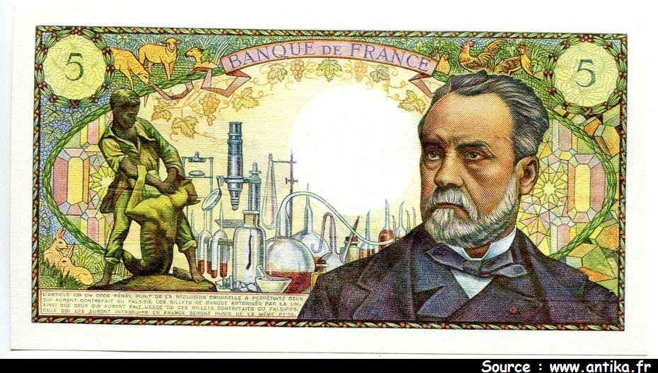 5 FRANCS PASTEUR - Type 1966