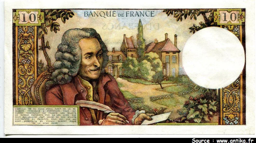 10 FRANCS VOLTAIRE - Type 1963