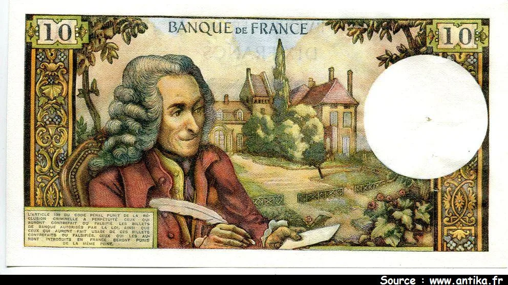10 FRANCS VOLTAIRE - Type 1963