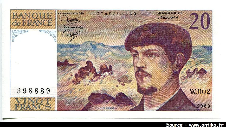 20 FRANCS DEBUSSY - Type 1980
