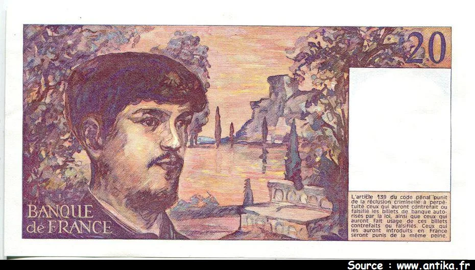 20 FRANCS DEBUSSY - Type 1980