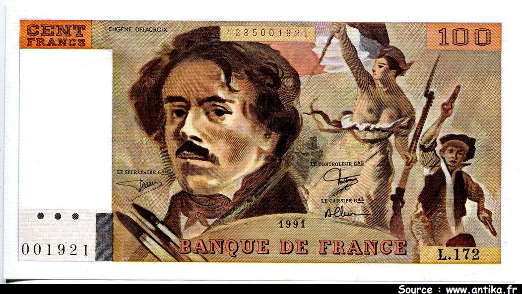 100 FRANCS DELACROIX - Type 1978 "imprimé en continu"