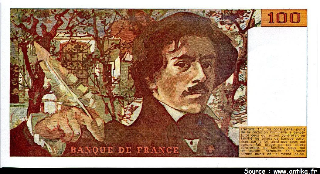 100 FRANCS DELACROIX - Type 1978 "imprimé en continu"