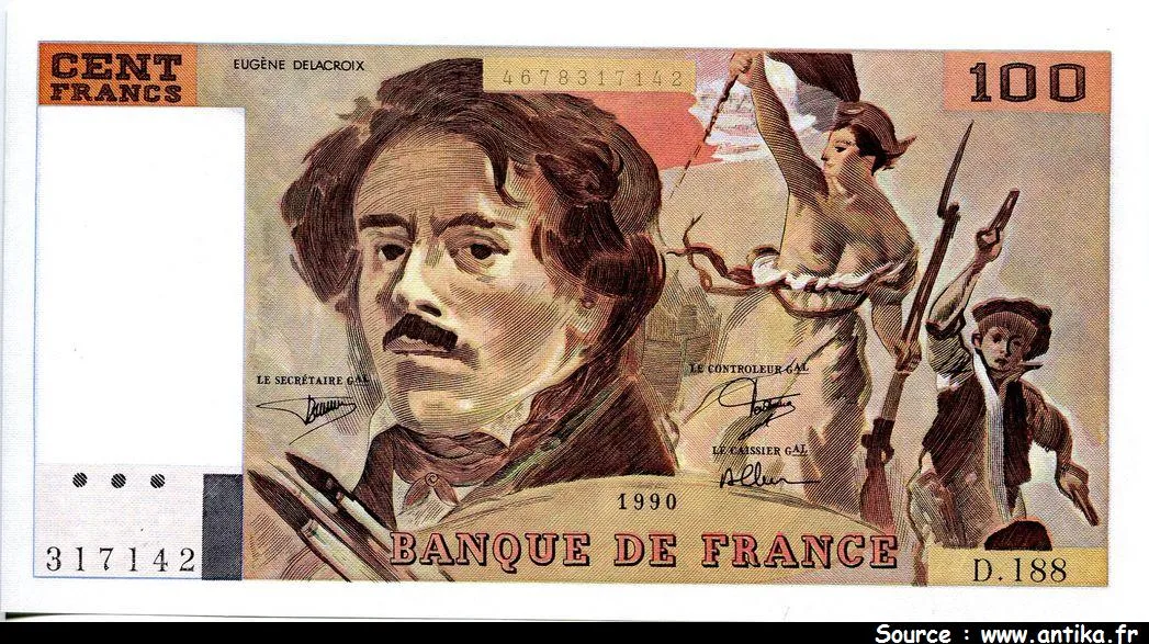 100 FRANCS DELACROIX - Type 1978 "imprimé en continu"