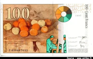 100 FRANCS CEZANNE -Type 1997