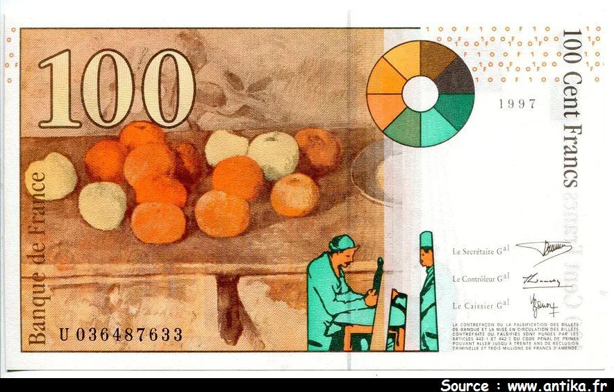 100 FRANCS CEZANNE -Type 1997