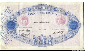 500 FRANCS BLEU & ROSE - Type 1888