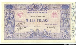 1000 FRANCS BLEU & ROSE - Type 1889
