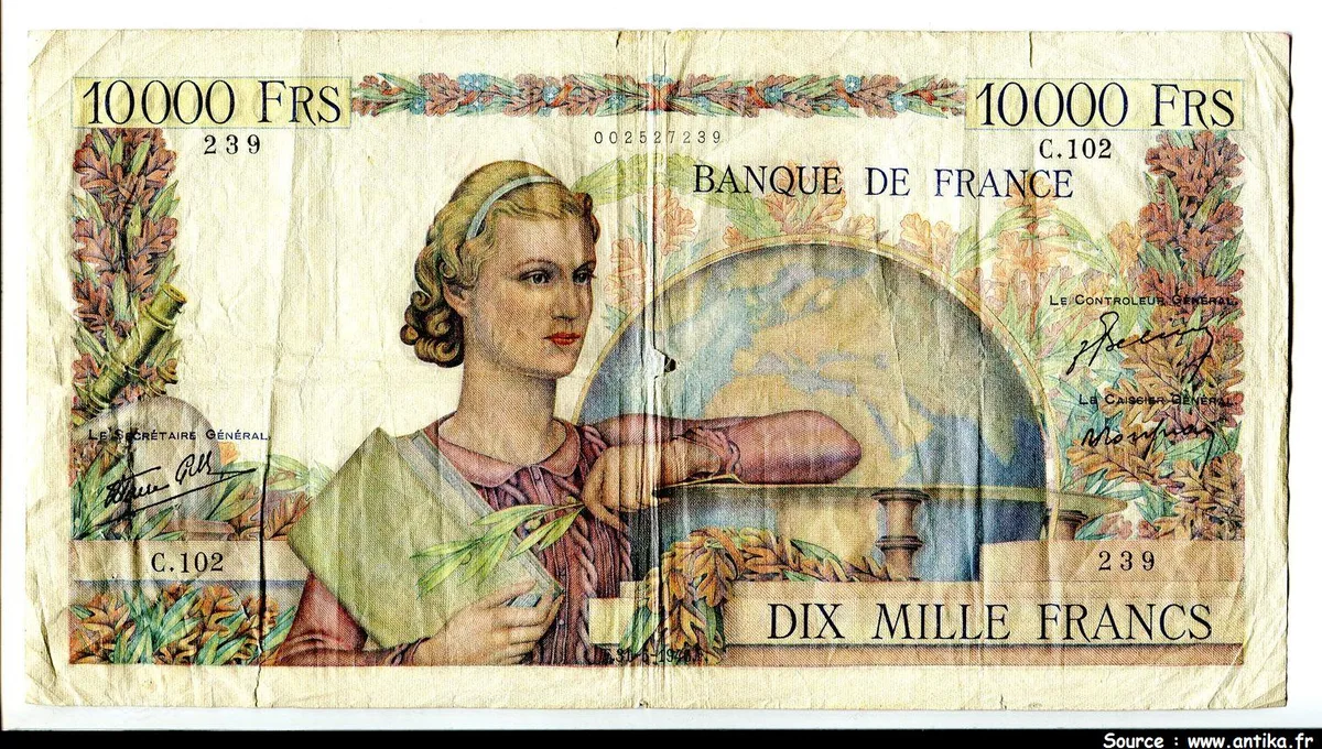 10 000 FRANCS GENIE Français- Type 1945
