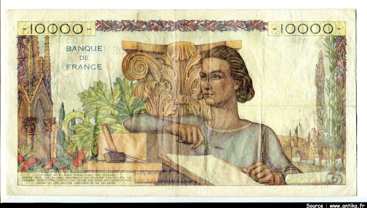 10 000 FRANCS GENIE Français- Type 1945
