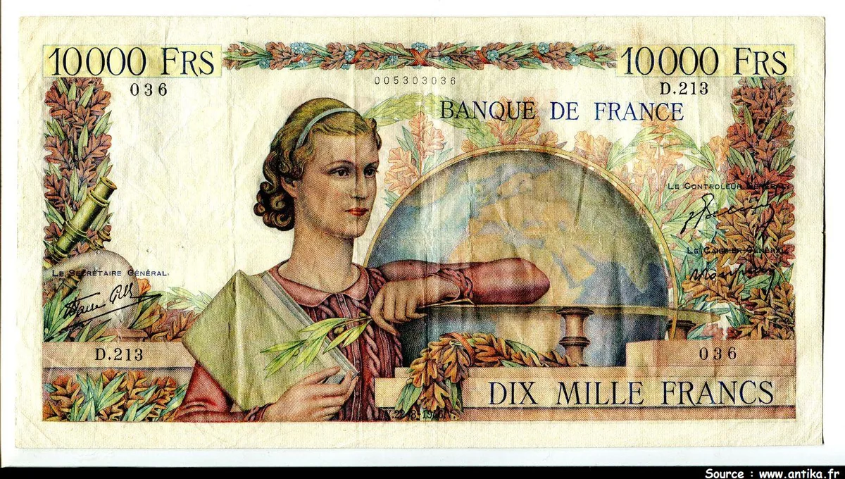10 000 FRANCS GENIE Français- Type 1945