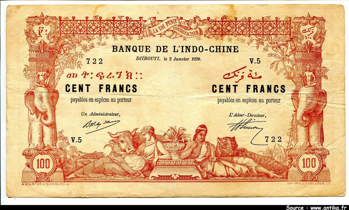 100 FRANCS Eléphant Femmes & Animaux