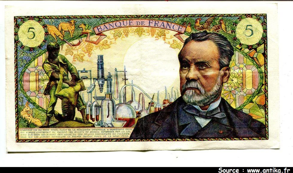 5 FRANCS PASTEUR - Type 1966