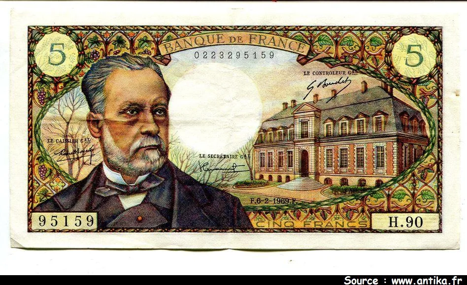 5 FRANCS PASTEUR - Type 1966