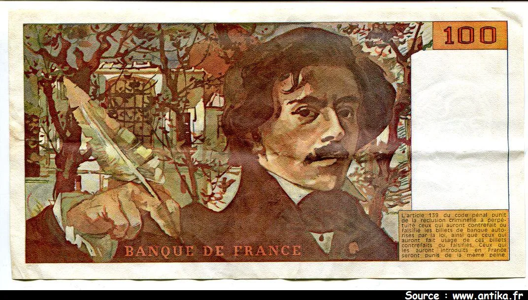 100 FRANCS DELACROIX - Type 1978 "imprimé en continu"