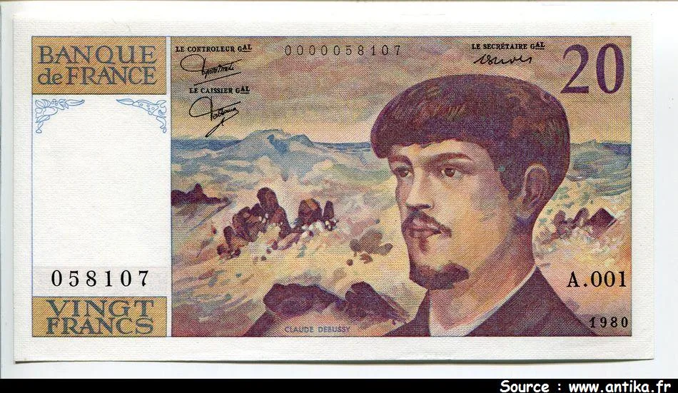 20 FRANCS DEBUSSY - Type 1980