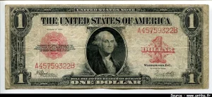 1 Dollar G.Washington Tampon Rouge