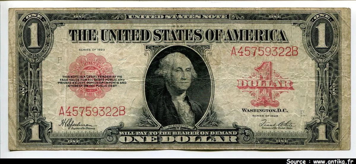 1 Dollar G.Washington Tampon Rouge