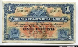 1 Pound The Union Bank of Scotland Limited Statues équestres