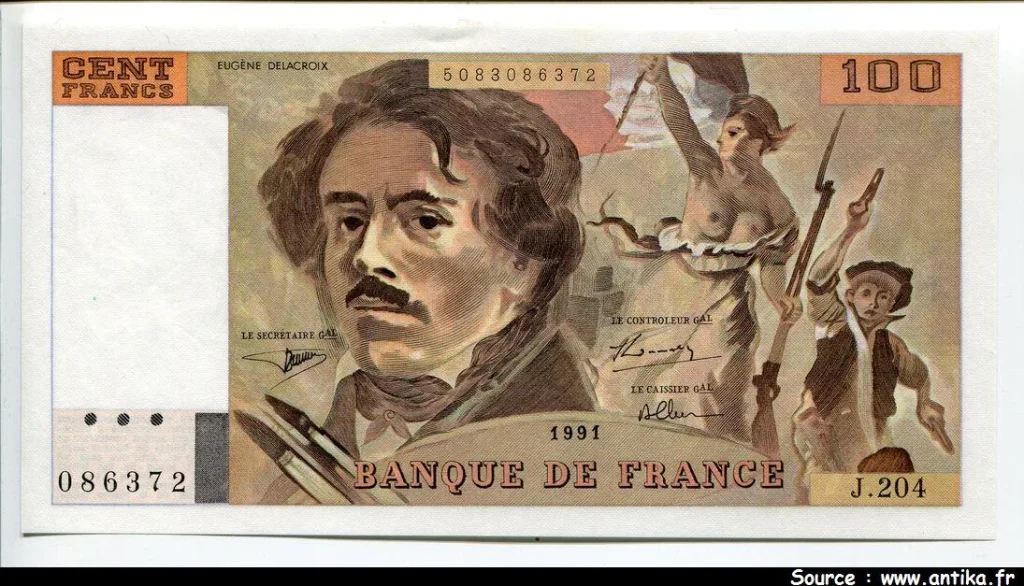 100 FRANCS DELACROIX - Type 1978 "imprimé en continu"