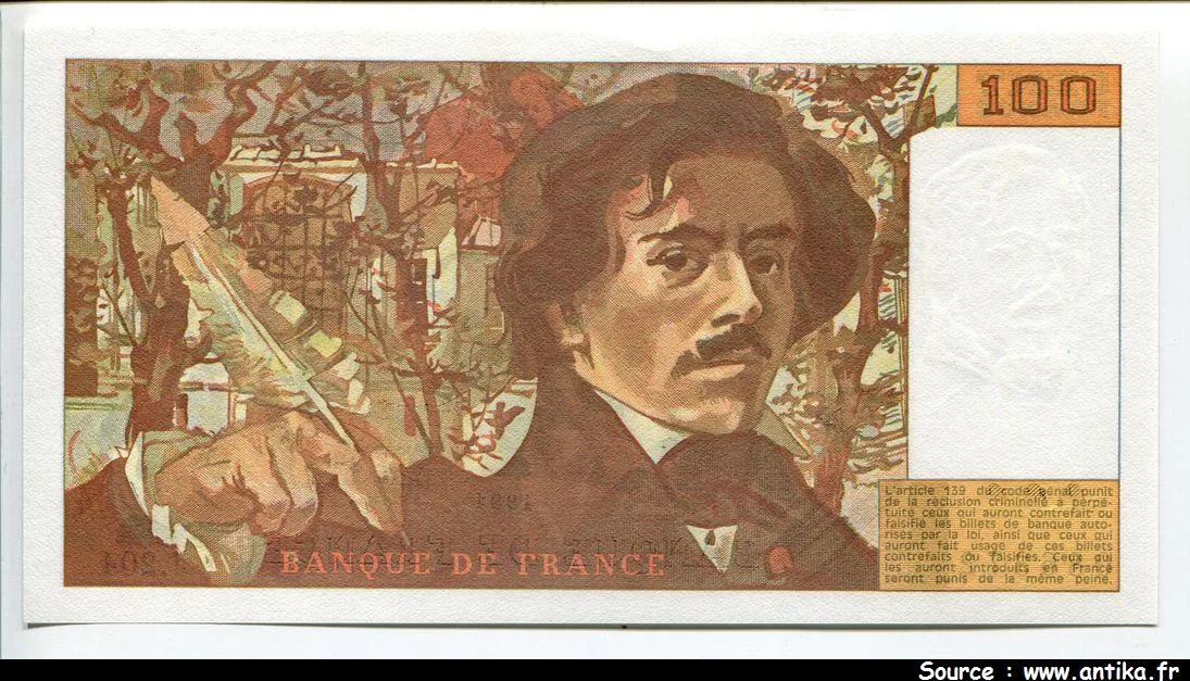 100 FRANCS DELACROIX - Type 1978 "imprimé en continu"