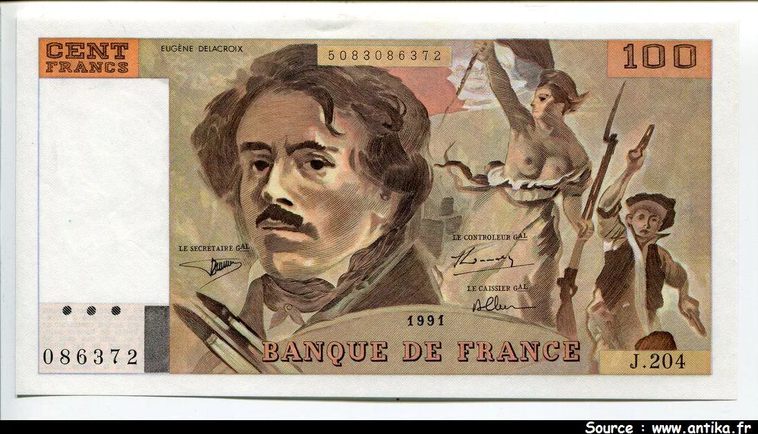 100 FRANCS DELACROIX - Type 1978 "imprimé en continu"