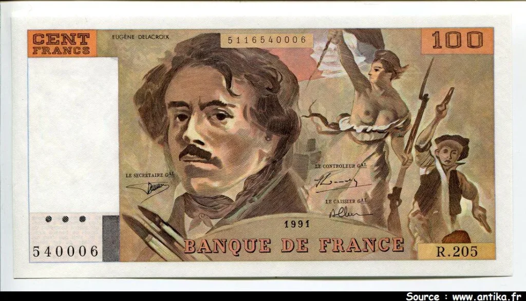 100 FRANCS DELACROIX - Type 1978 "imprimé en continu"