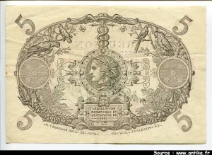 5 FRANCS Cabasson Rouge