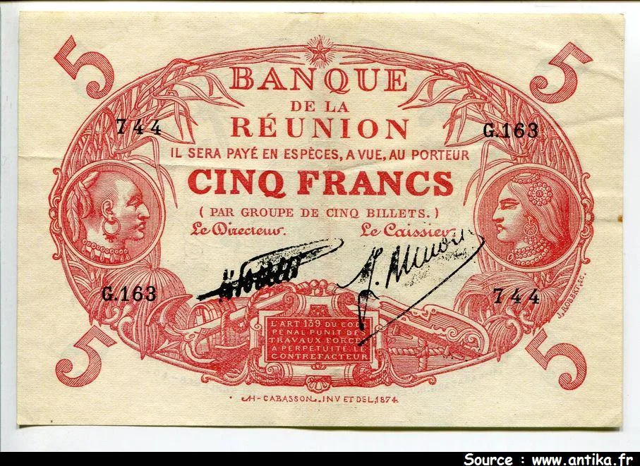 5 FRANCS Cabasson Rouge