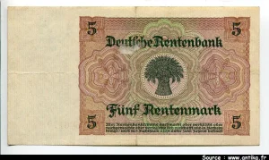 5 Rentenmark Paysanne & Blé 7 Chiffres
