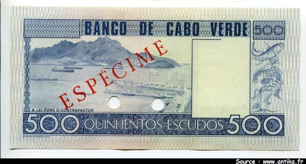 500 Escudos ESPECIMEN (Perforé 2 Trous) A.Cabrall