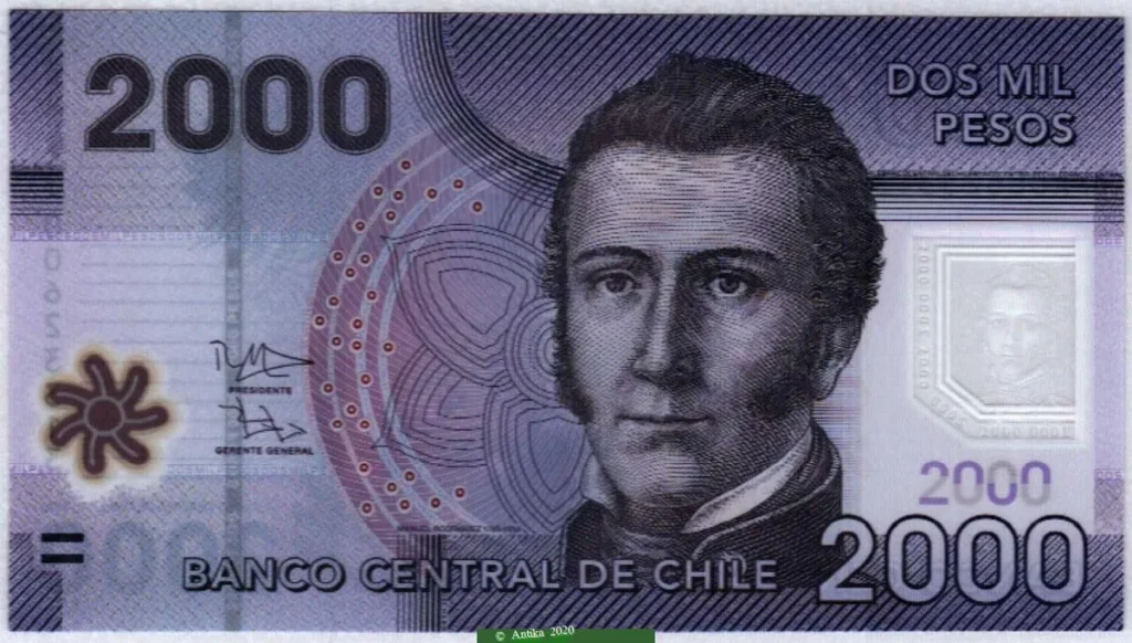 2000 Pesos Manuel Rodriguez * *