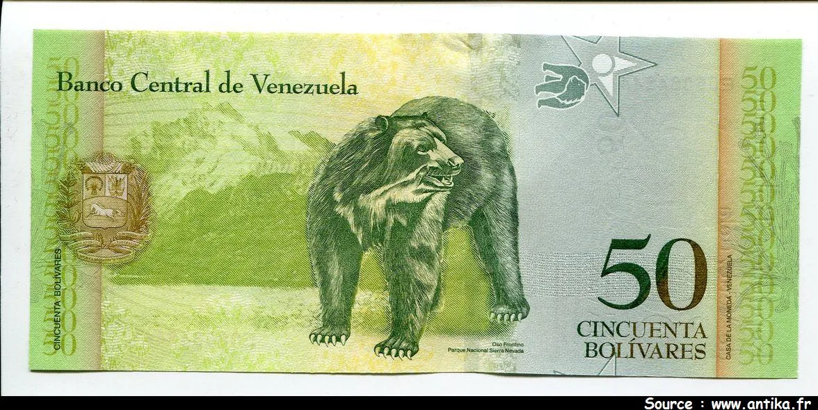 50 Bolivares Simon Rodriguez & Ours * * * * *