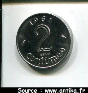 2 CENTIMES EPI Acier Inoxydable