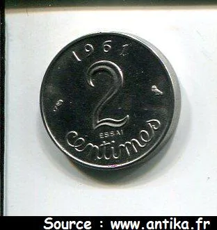 2 CENTIMES EPI Acier Inoxydable